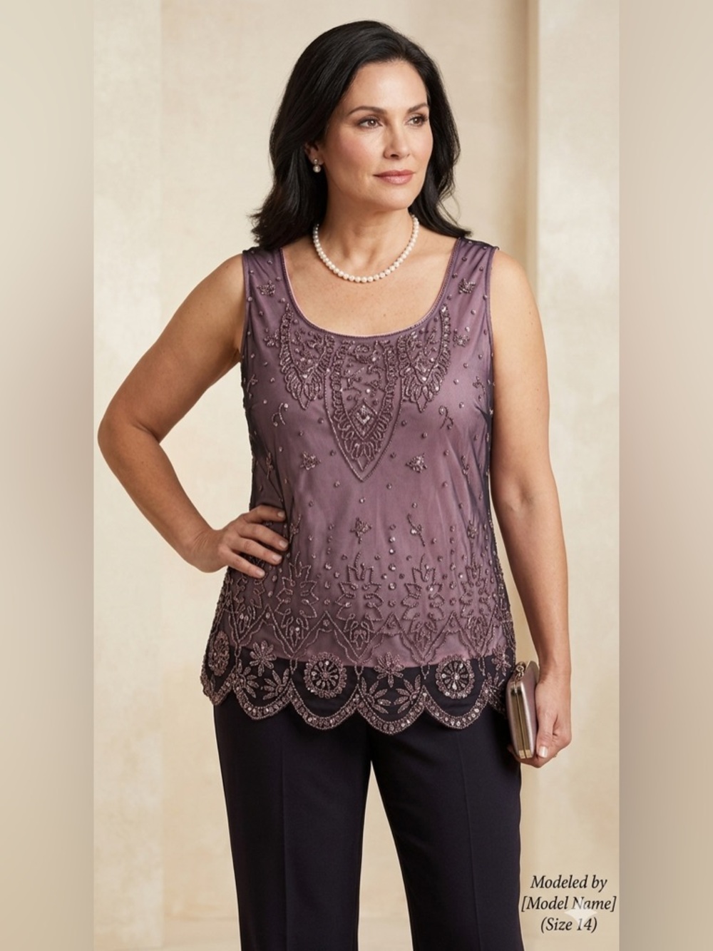 Dress Barn Black and Pink  Embellished Blouse. Gorgeous beading, fully lined